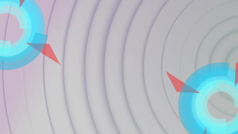 animación del escaneo de la esfera giratoria azul sobre un fondo blanco