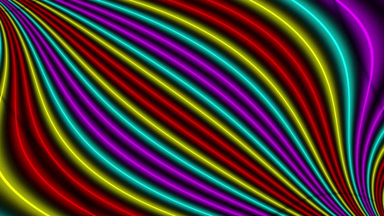 Neon line illumination animation motion graphics