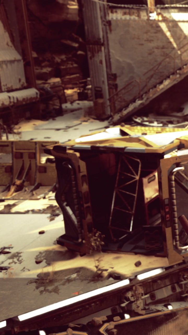 Desolated industrial site reveals remnants of past machinery and natures touch
