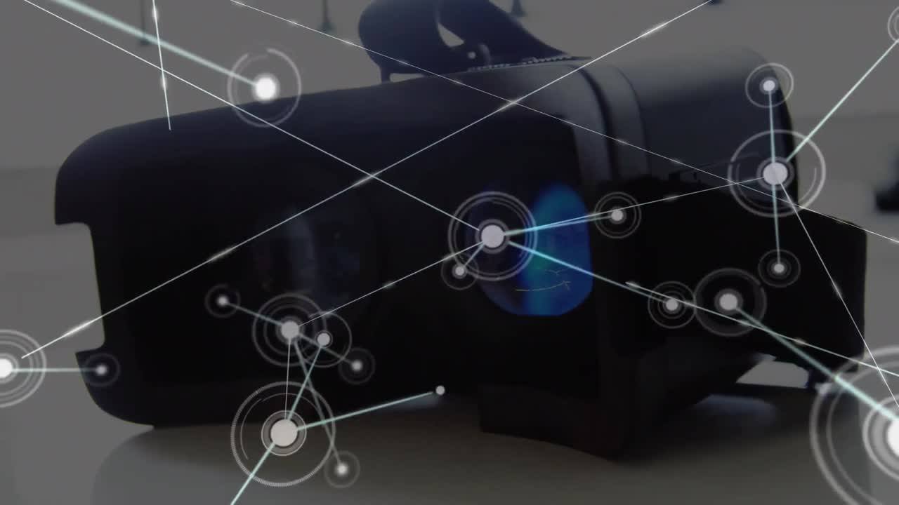 vr 헤드 ⁇ 을 통한 연결 네트워크의 애니메이션