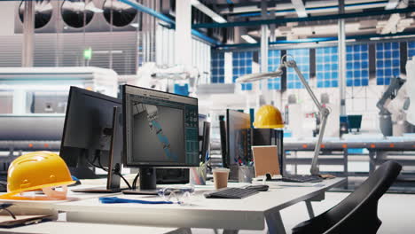 vertical video pc display running live metrics in renewable energy high tech facility