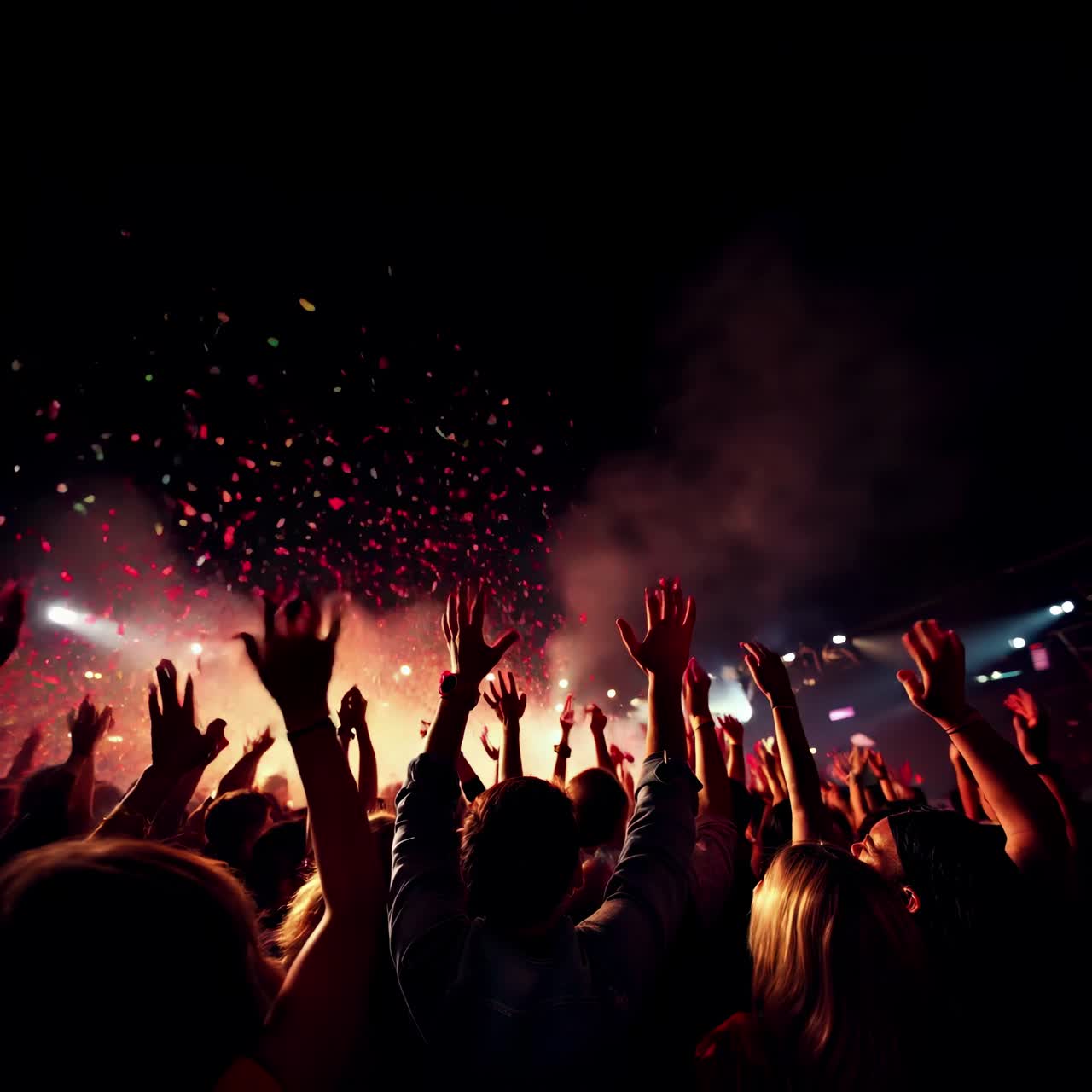 Concetto video dinamico che cattura una folla vivace a un concerto