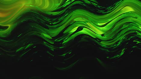 seamless looping green gradient wave lines with broken and fragmented segments