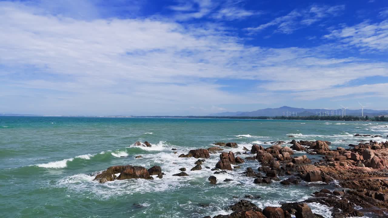Aerial View of the Windy Beach in Lam Dong