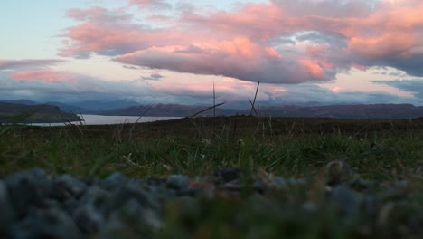 timelapse of a golden hour sunset of scottish landscape