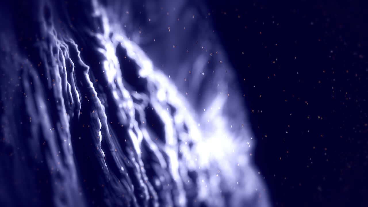 animación de fondo abstracta fractal de primer plano. bucle sin costuras. concepto azul.