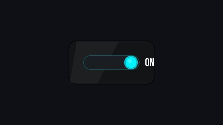 Digital Toggle Switch Turning On and Off