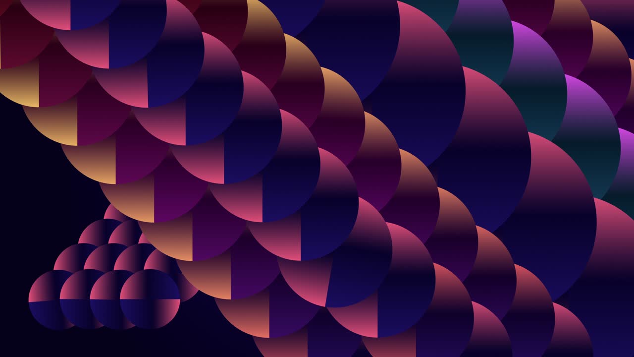 Purple seamless circle banner with shadows in 4k video.