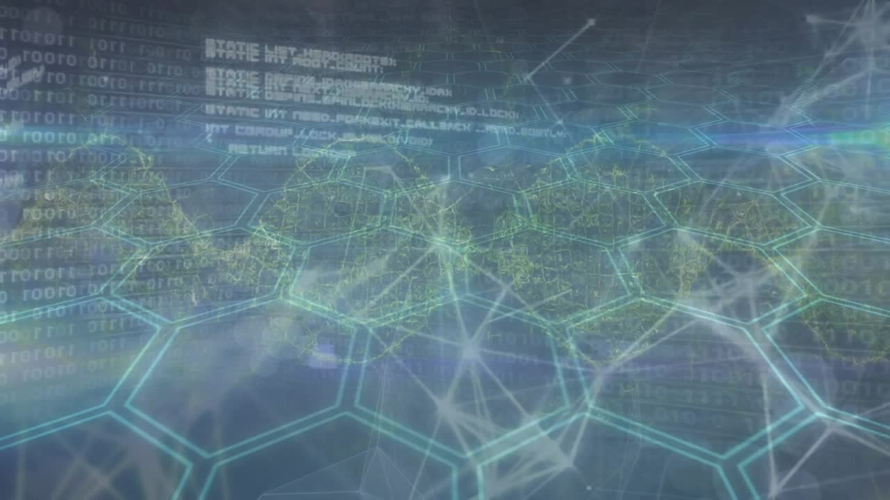 Animation of network of connections over virus cells