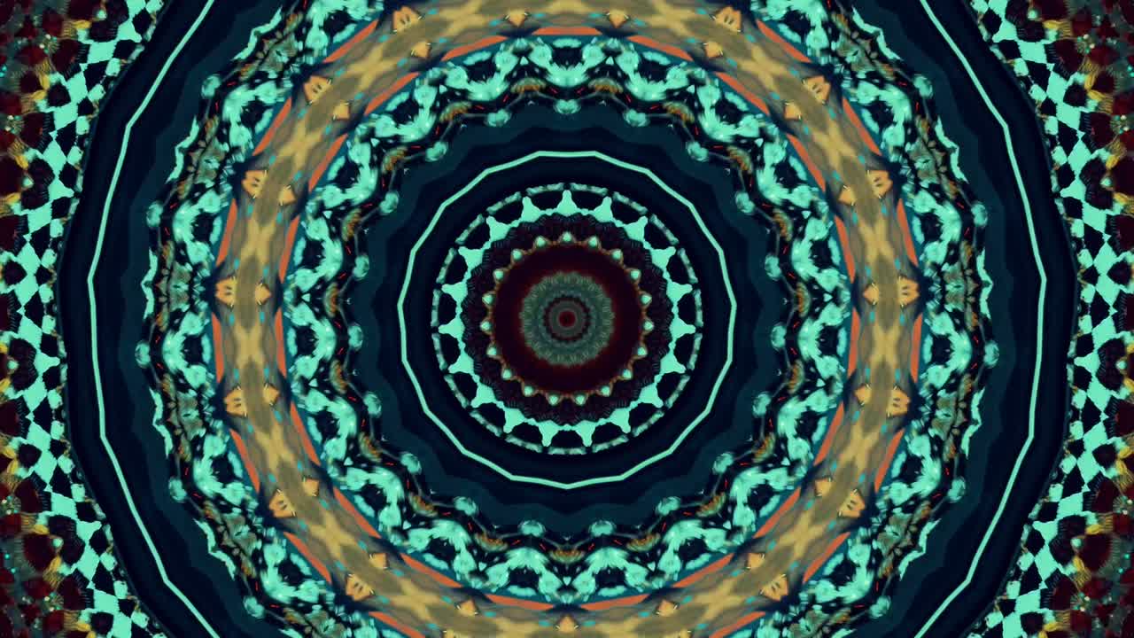Sfondo astratto mandala, ornato magico per la meditazione. Movimento spirituale. Chakra cosmico. Filmato 4K di alta qualità