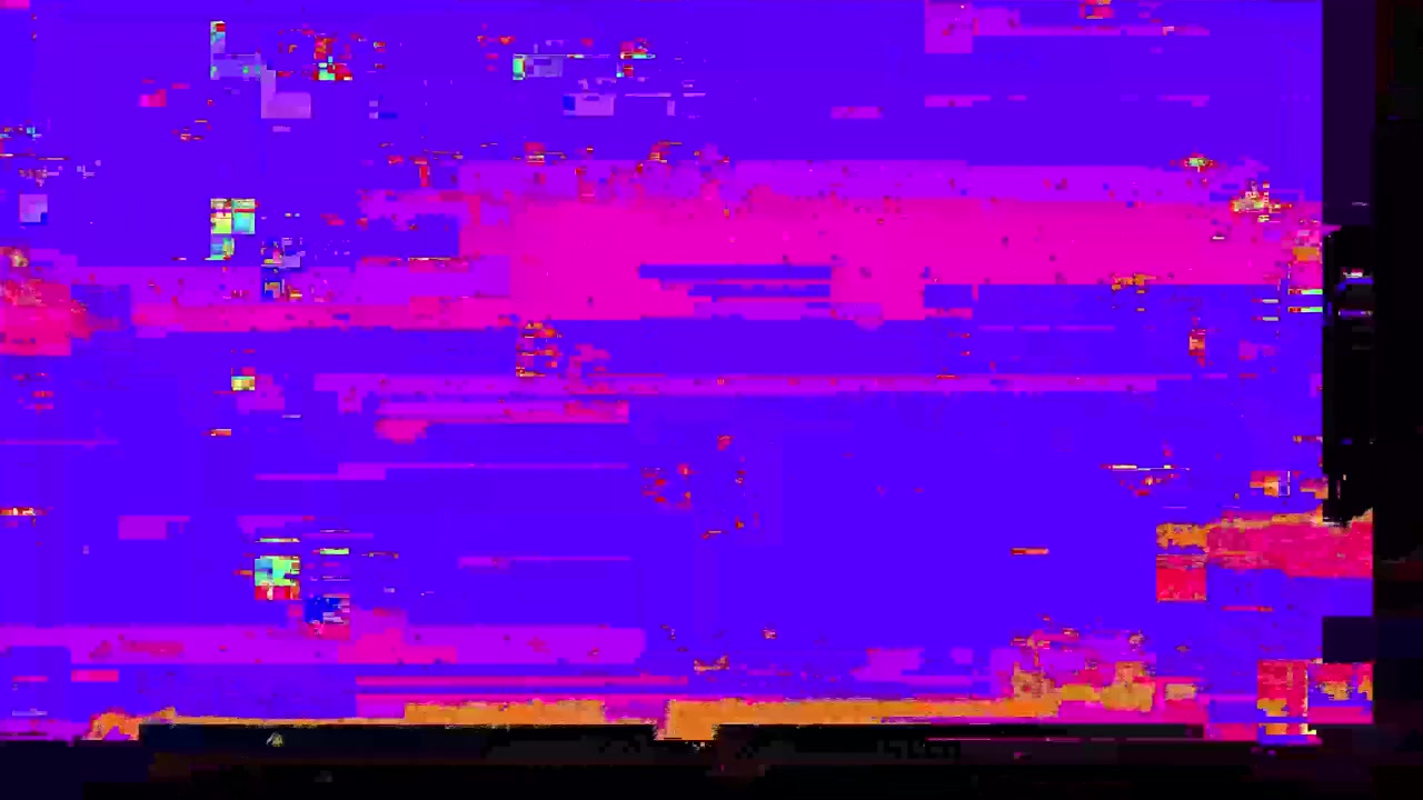 Effetto Glitch Digitale con Statico Colorato e Distorsione