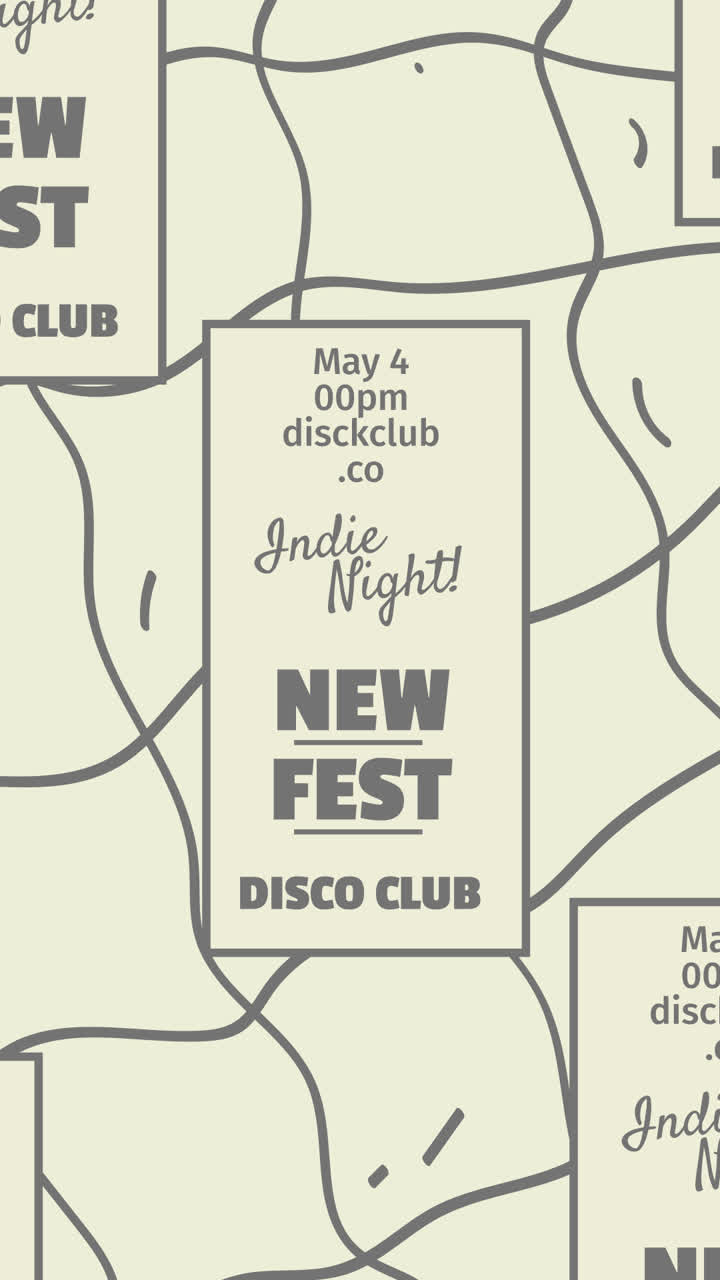 Event Posters for Disco Club, Indie Night, and New Fest