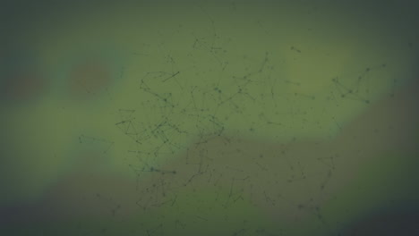 animation of network of green plexus moving on green background