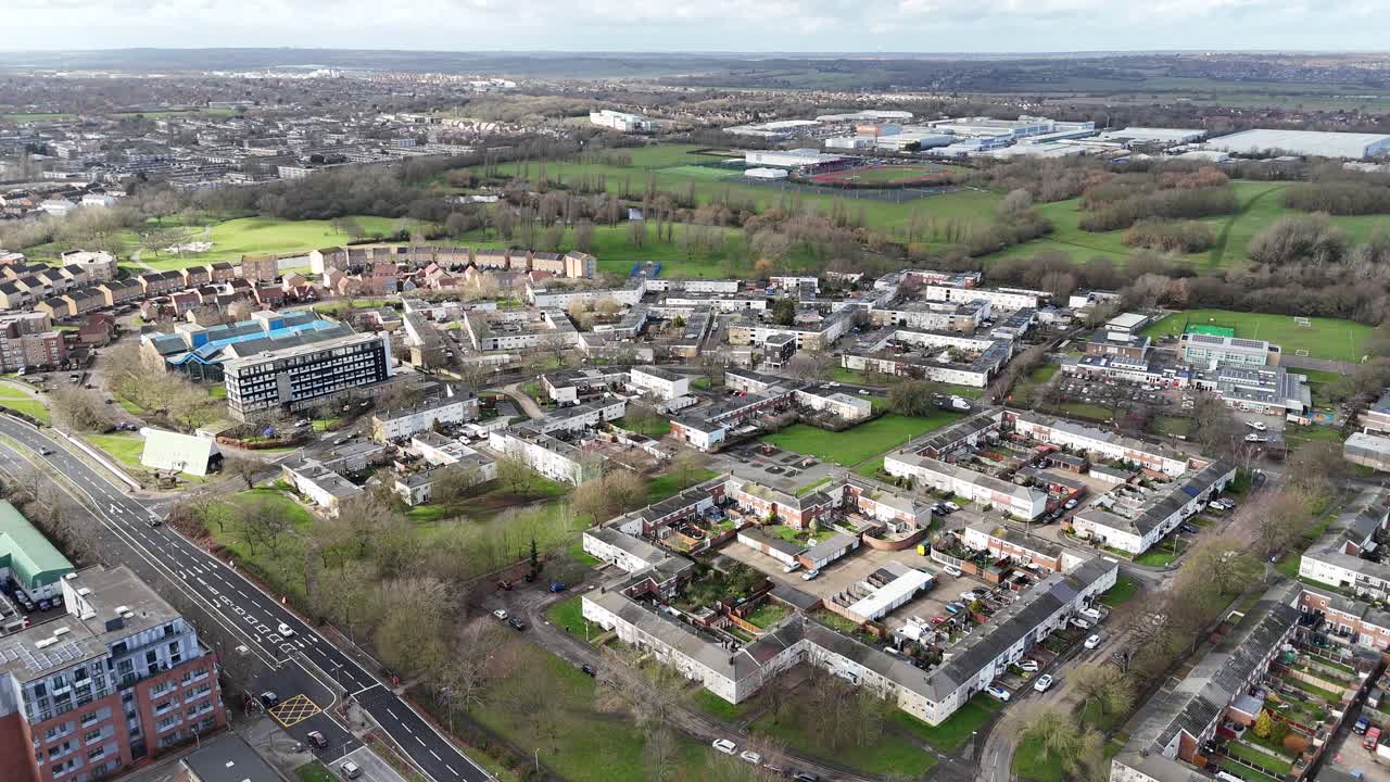 Housing estate Basildon Essex UK drone,aerial high angle