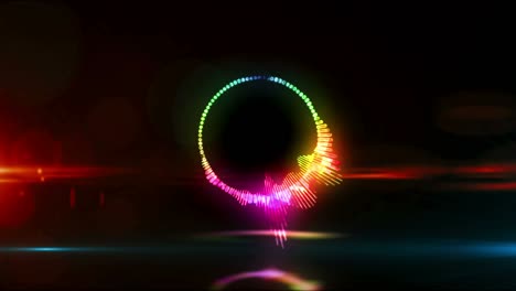 audio spectrum music neon sign abstract loopable concept