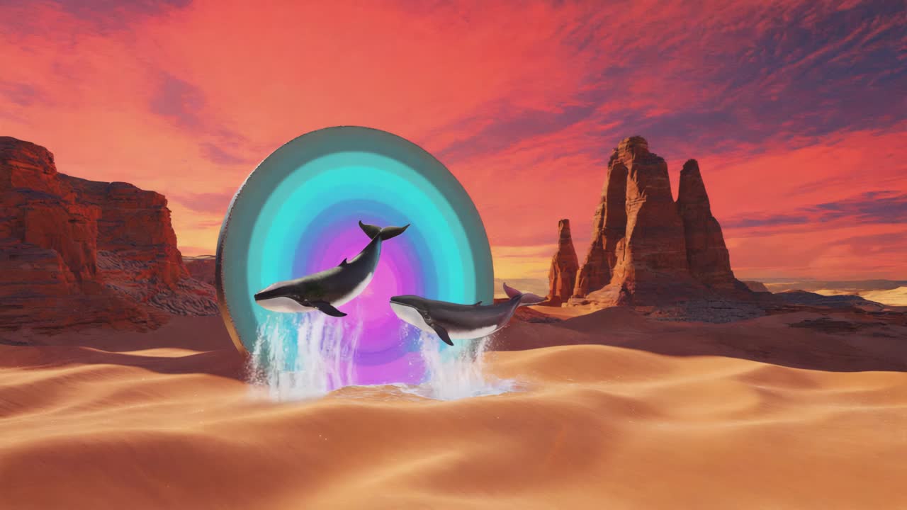 Orcas in a Desert Portal