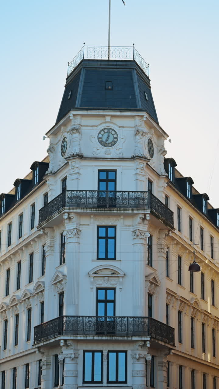 View of the Kongens Nytorv Plaza in daylight. Vertical, Copenhagen, Denmark
