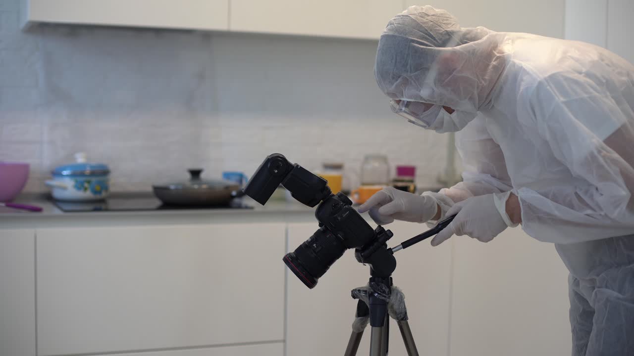 Premium stock video - Crime scene site police photographer forensic ...