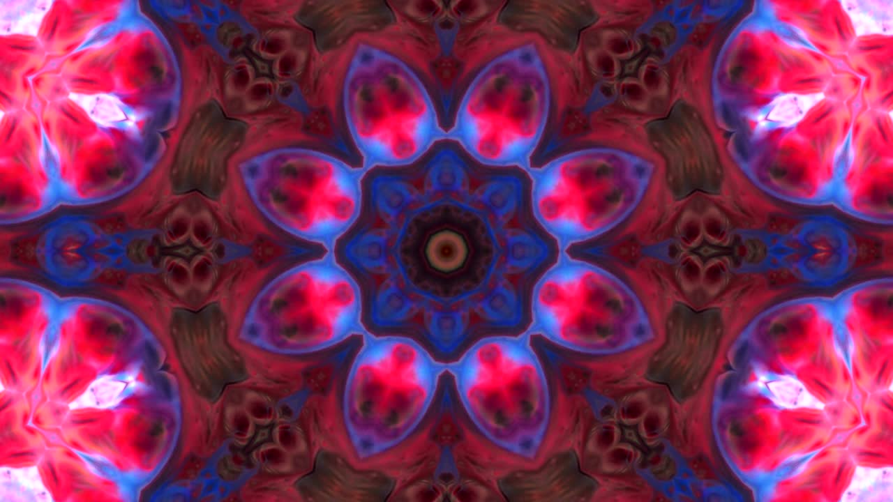 movimiento de caleidoscopio: círculos geométricos y formas de estrellas