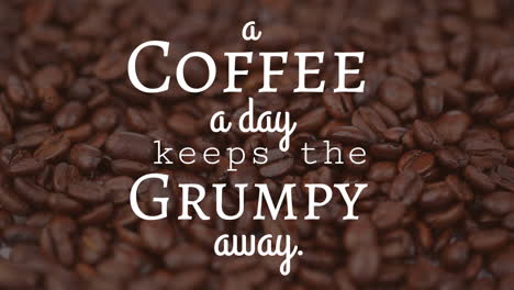 cita de café con fondo de café