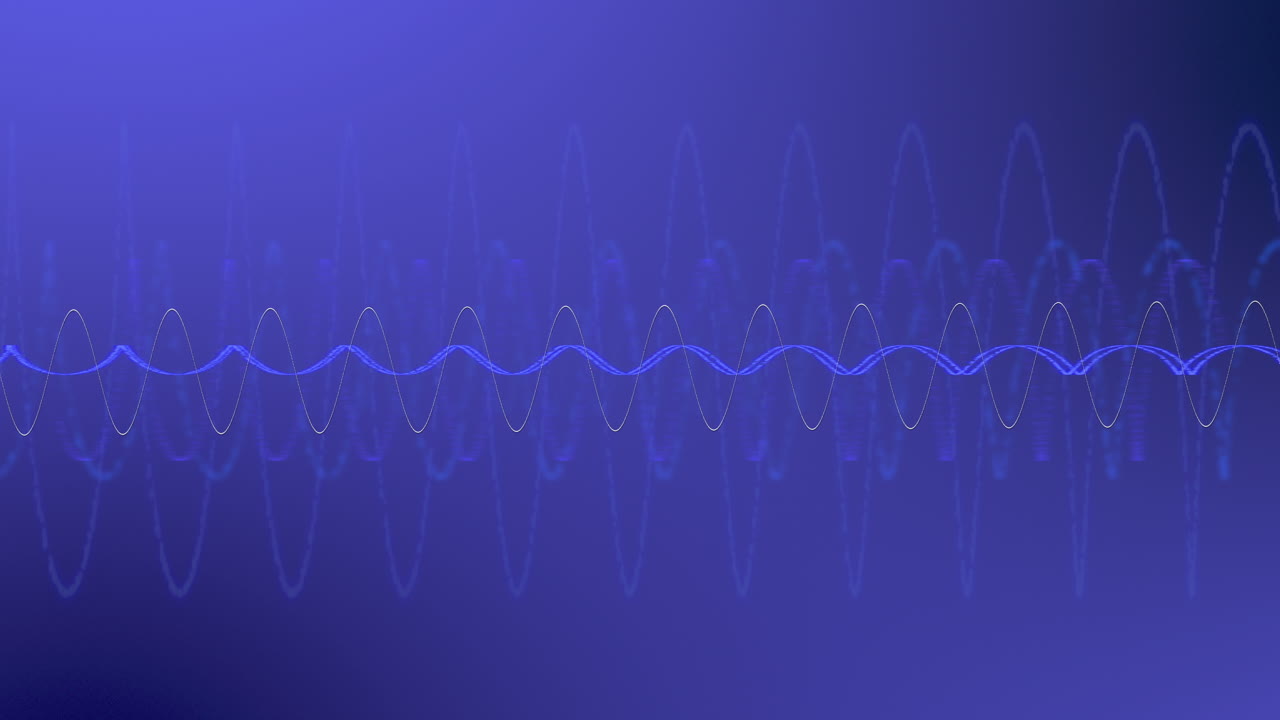 보라색 배경 위에 움직이는 연결의 네온 네트워크의 애니메이션