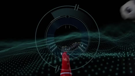 animation of scope scanning with globe over scope scanning