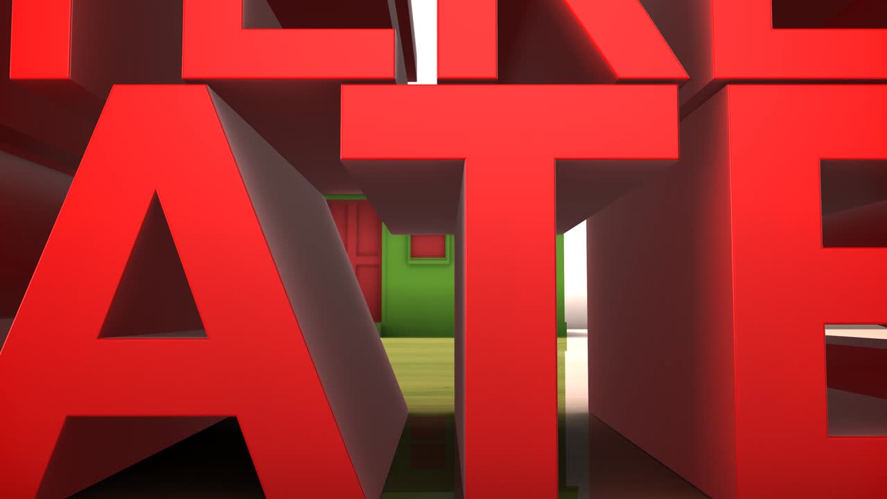 부동산 주택 대출 3d 애니메이션