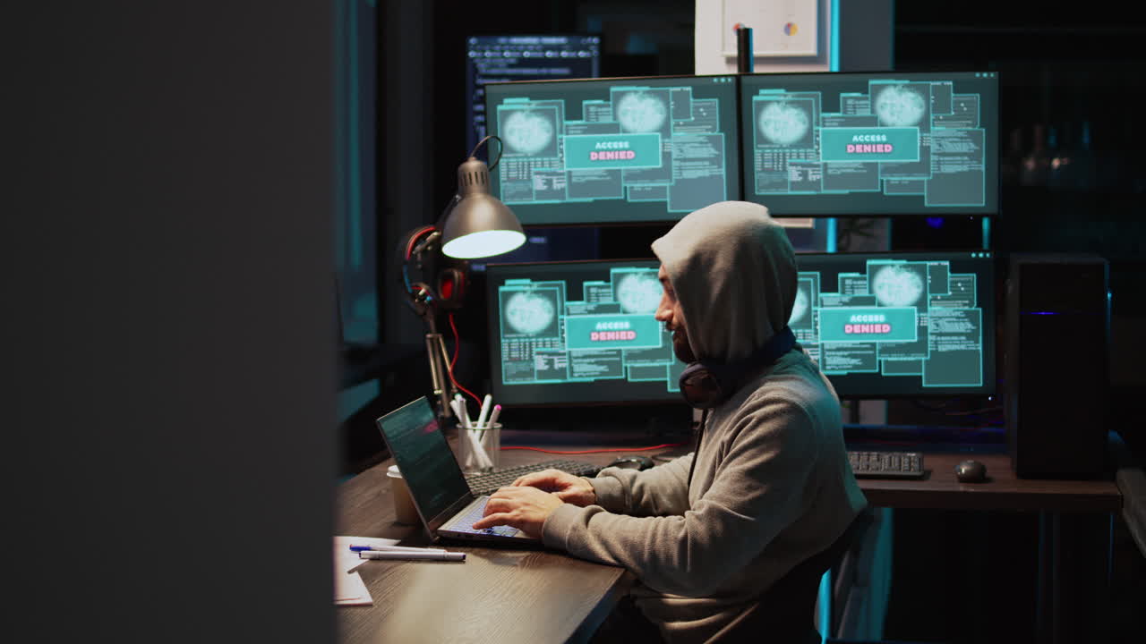 Hacker Attempting Cyber Attack