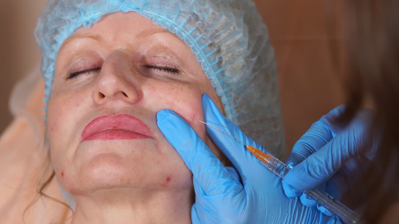procedimiento de inyección facial