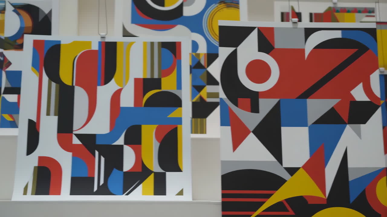 Colorful Abstract Geometric Art Prints