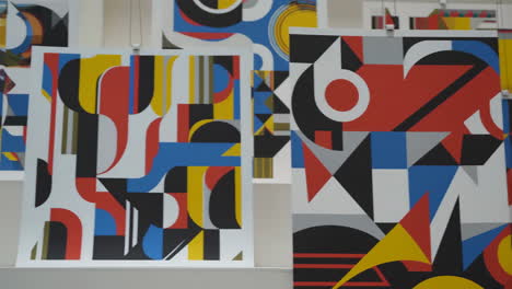 colorful abstract geometric art prints