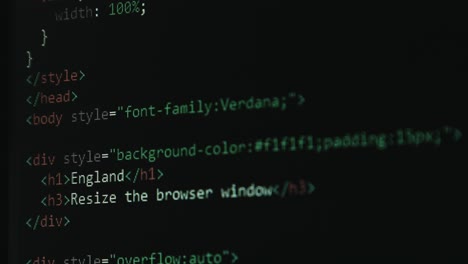 chiudere la schermata del codice attivando lo stato attivo con colori diversi navigando con i dettagli dei pixel html