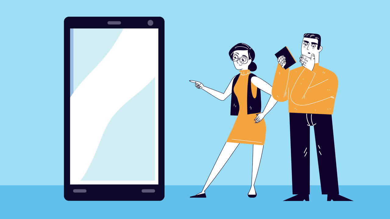 엘레간트 부시인스 커플 캐릭터 애니메이션