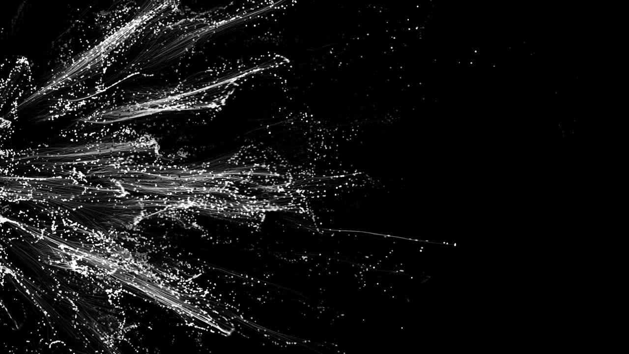 4k 유기 연기 및 파우더 입자