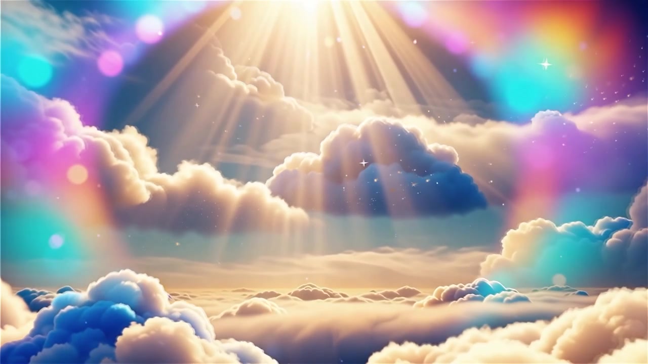 Christian Heavenly Light Worship Background
