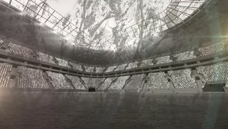 Animation-of-grey-shapes-over-sport-stadium