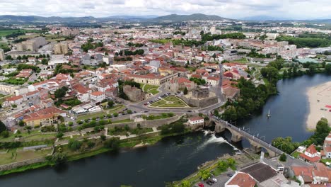 aerial view of barcelos city portugal 4k