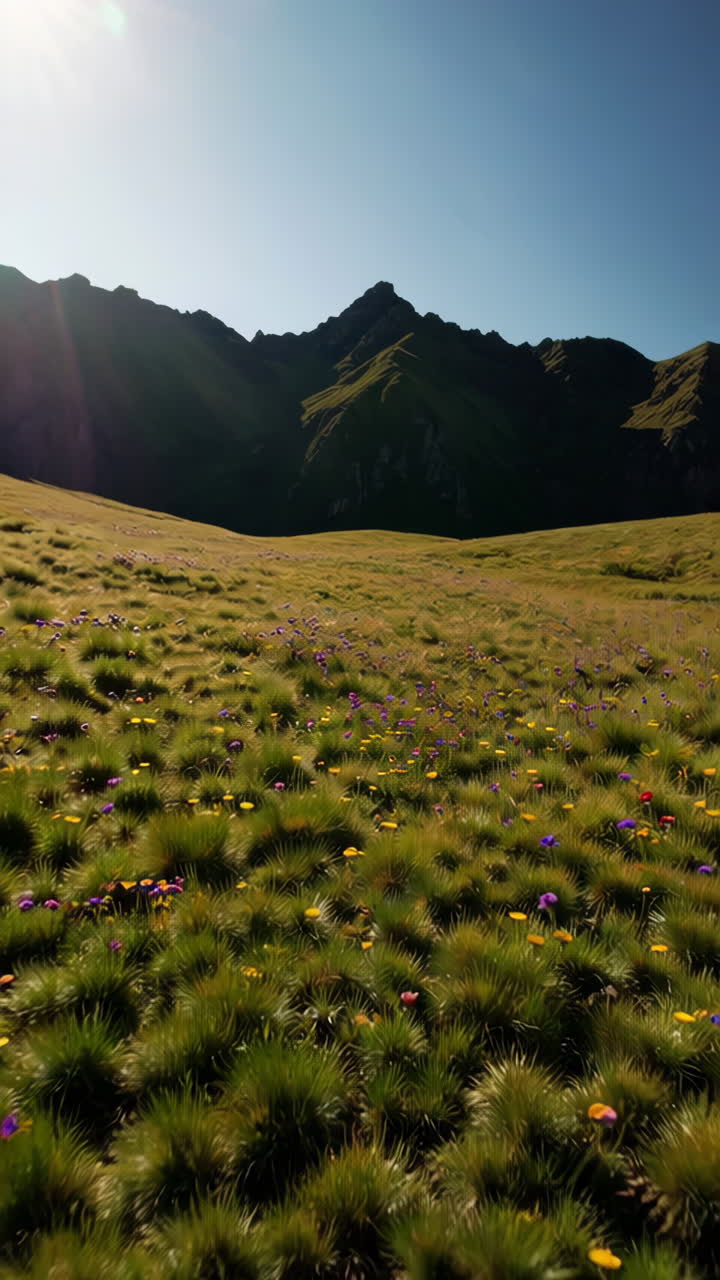 Mountain Meadow with Colorful Wildflowers