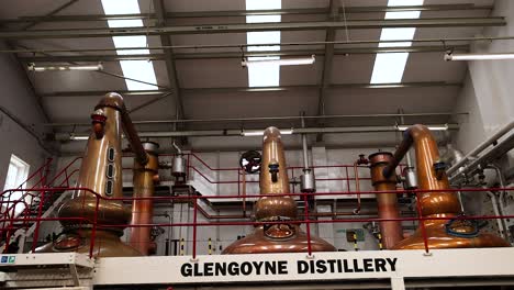 copper stills inside glengoyne distillery, glasgow, scotland