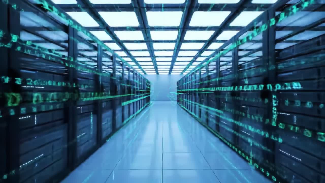 Modern Data Center Interior