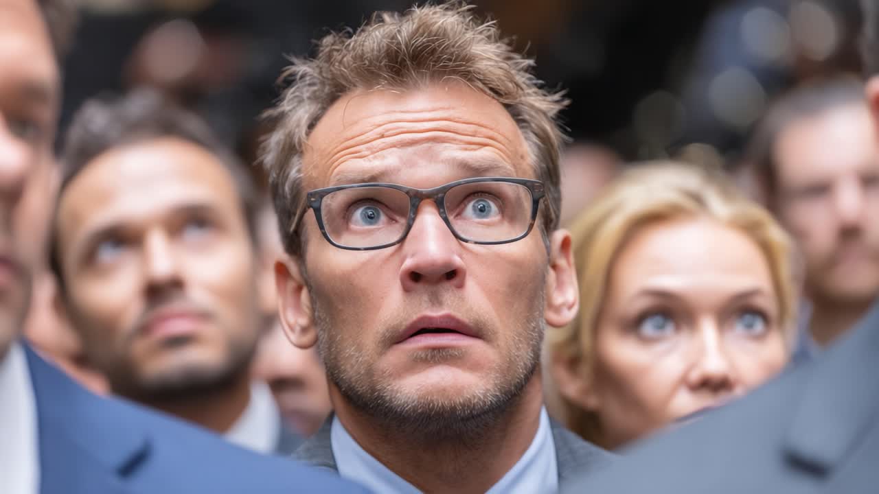 A Candid Moment of Anticipation: Individuals Captured in an Intense Atmosphere of Suspense With Expressions of Concern and Focus in a Crowded Setting