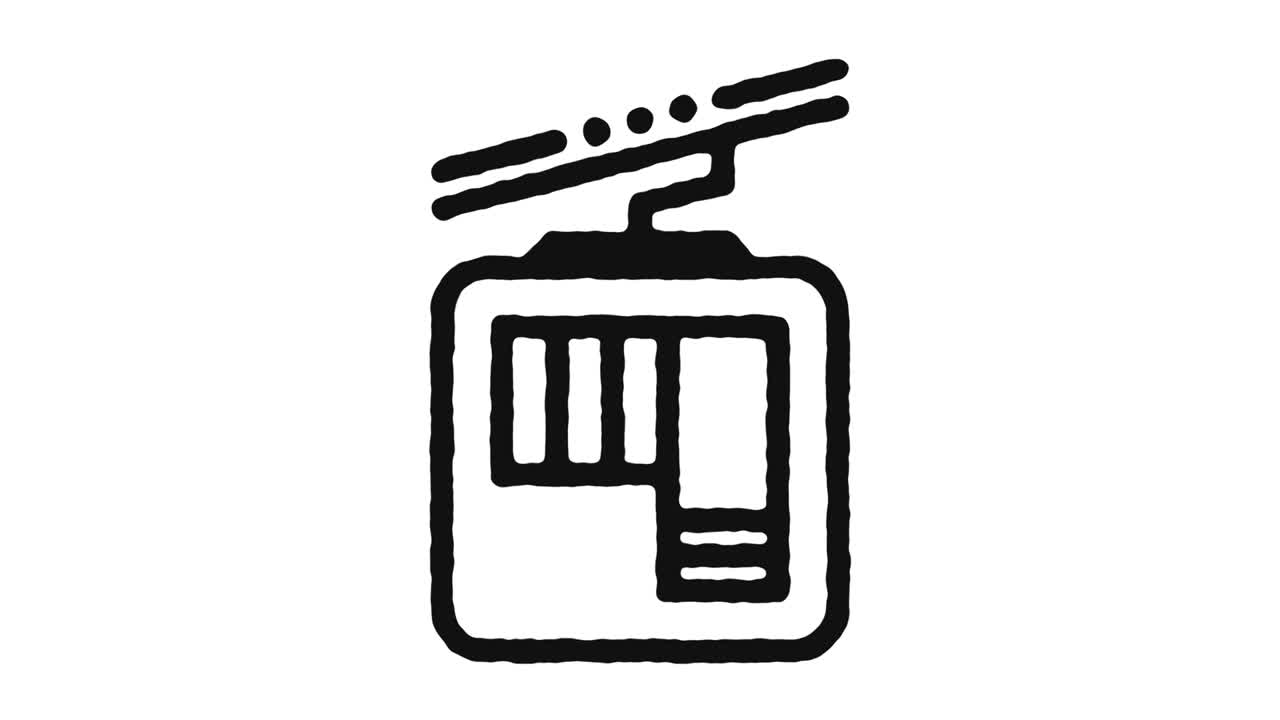 로프 철도 아이콘 애니메이션 영상 & 알파 채널