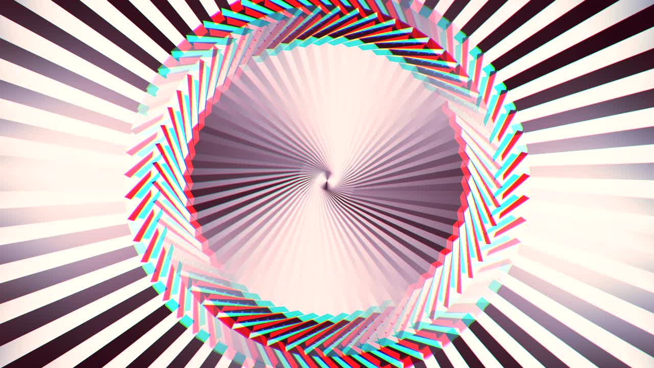 인공적인 3d 시각 스타일을 가진 추상적인 애니메이션.