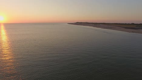 Aerial:-The-beach-between-Vlissingen-and-Dishoek-during-sunset