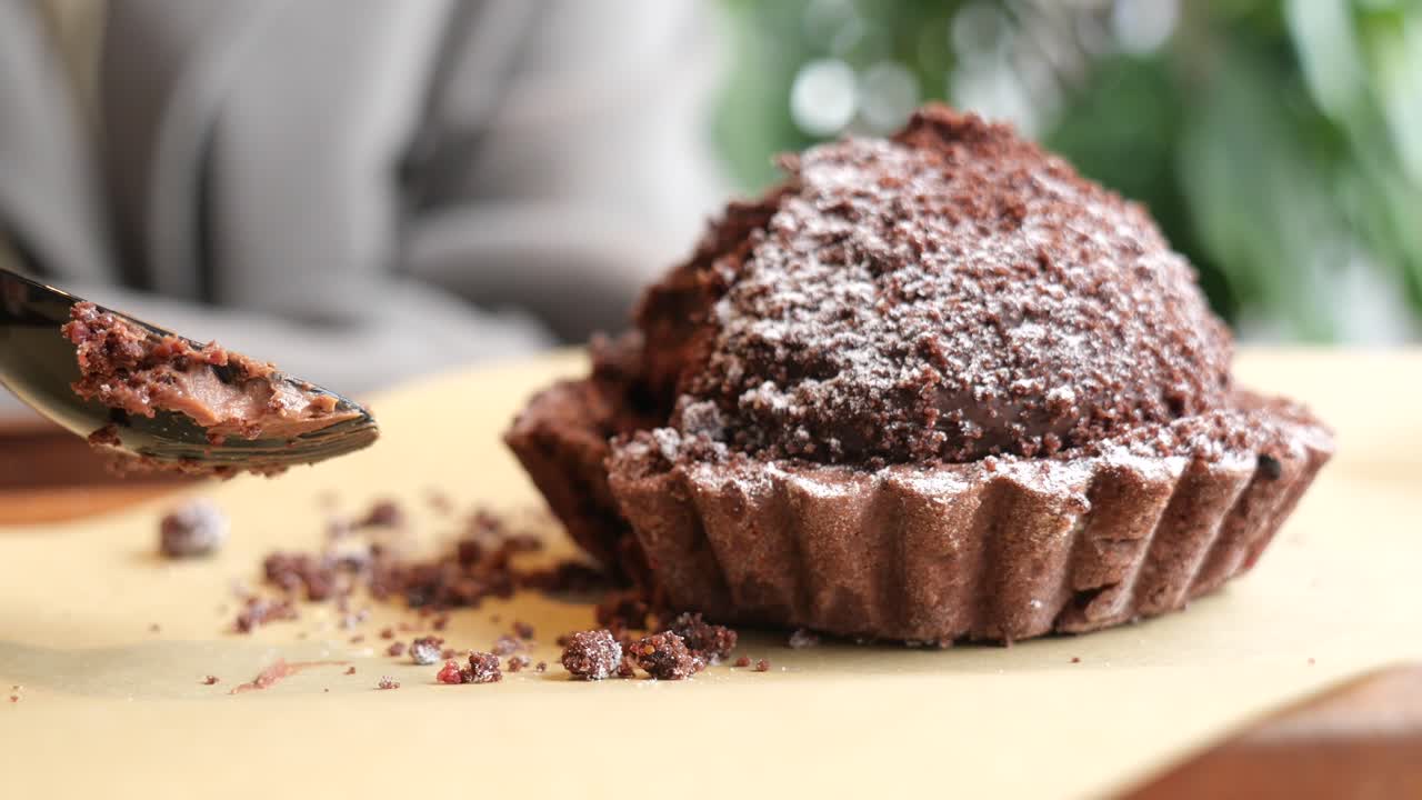 Close-up of a Chocolate Tart