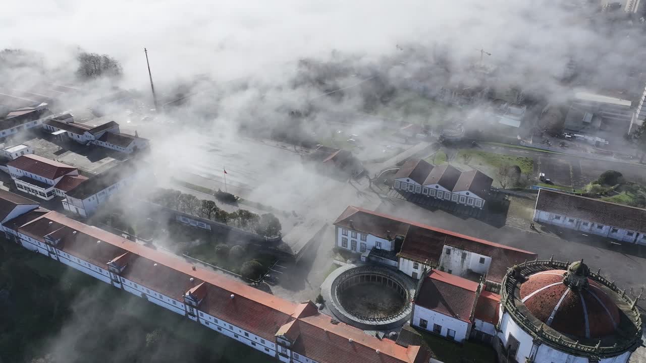 Porto Skyline At Porto In Porto District Portugal. Medieval Village. Fog Morning Landscape. Douro River Scenery. Porto Skyline In Portugal. Portugal Skyline. Travel Landscape