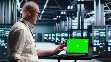 servidores de computadoras portátiles de pantalla verde optimizados