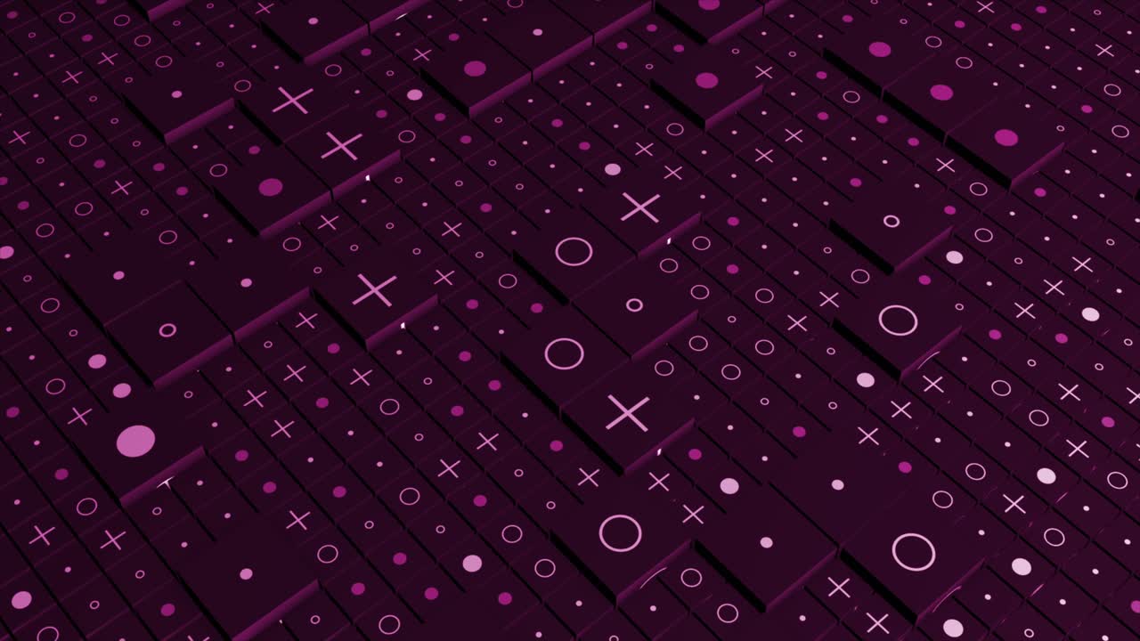 Abstract Geometric Pattern with Circles and Crosses