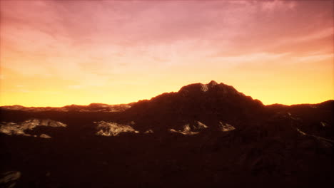 sunset at the rocky valley