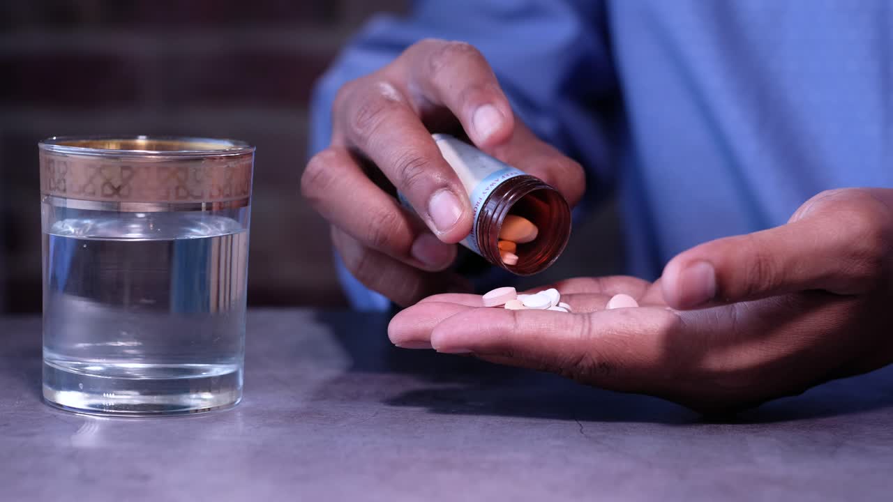 persona que está tomando medicamentos